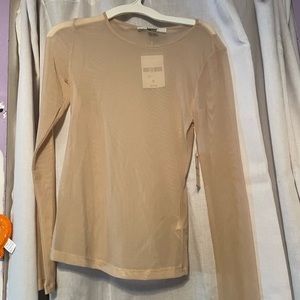 Tan mesh long sleeve